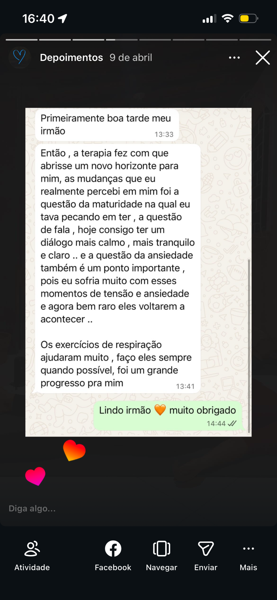 Depoimento 6 sobre o trabalho de Eider Stein